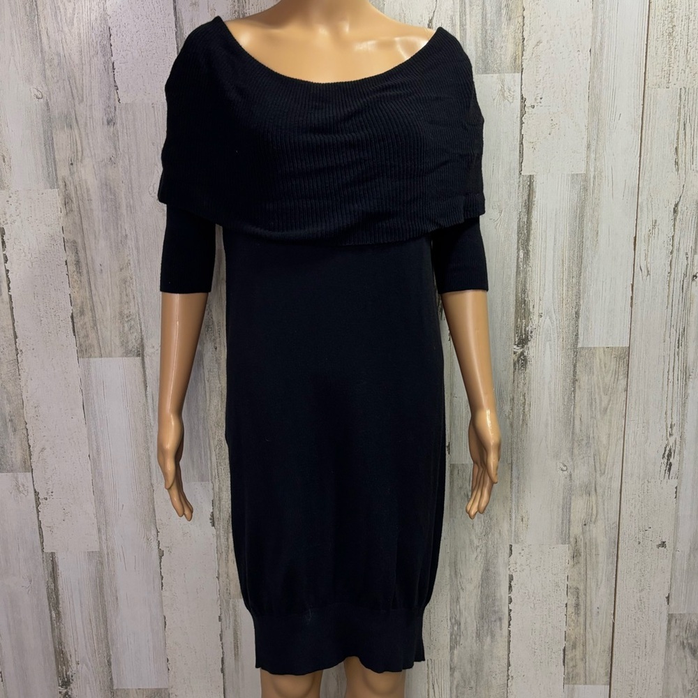 Express‎ Black Off-Shoulder Sweater Dress